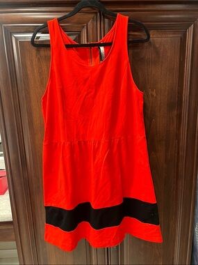 Kensie Red Mini Dress with Black Hem Band